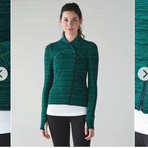 Lululemon Precision Jacket Cyber Jungle Hero Blue Size 12